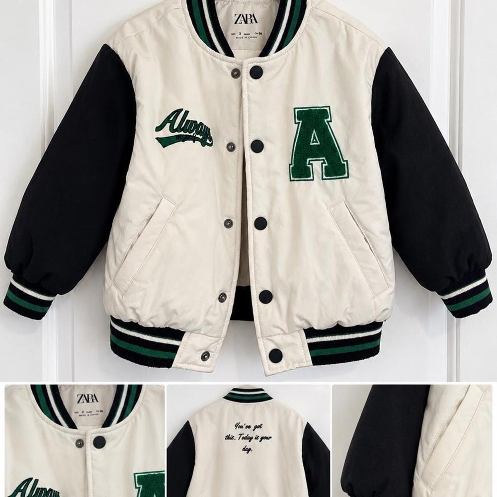 Zara Kids Varsity Bomber Jacket – Size 3 Years / 98 cm